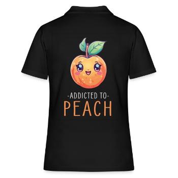 Peach Kawaii - Women's Polo Shirt - black - Back - Ailine (174cm)