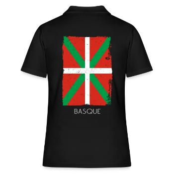 Pays Basque Drapeau Basque - Polo Femme - noir - Dos - Ailine (174cm)