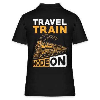 Train journey - Women's Polo Shirt - black - Back - Ailine (174cm)