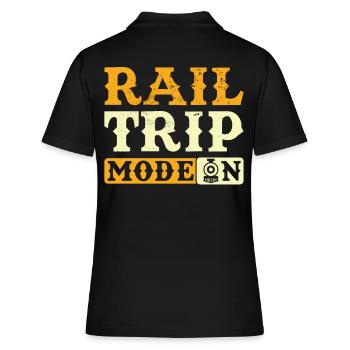 Train journey - Women's Polo Shirt - black - Back - Ailine (174cm)