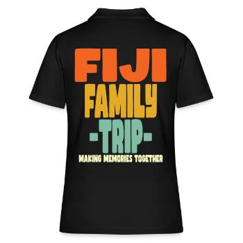 Fiji Family Trip Urlaub - Frauen Polo Shirt - Schwarz - Hinten - Ailine (174cm)