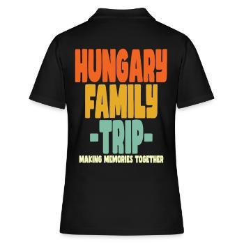 Hungary Family Trip Urlaub - Frauen Polo Shirt - Schwarz - Hinten - Ailine (174cm)