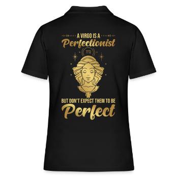 Horoscope astrologique du zodiaque de la Vierge Vierge - Polo Femme - noir - Dos - Ailine (174cm)