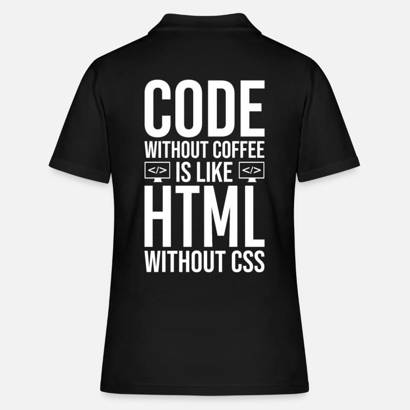 Coder Café Cadeau - Polo Femme - noir