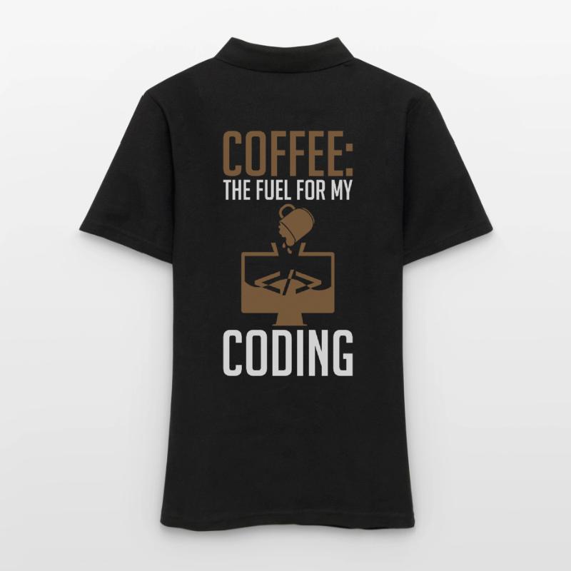 Coder Coffee Le carburant de mon codage Polo Femme