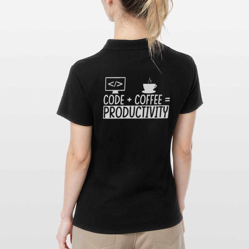 Coder Kaffee Geschenk Frauen Polo Shirt