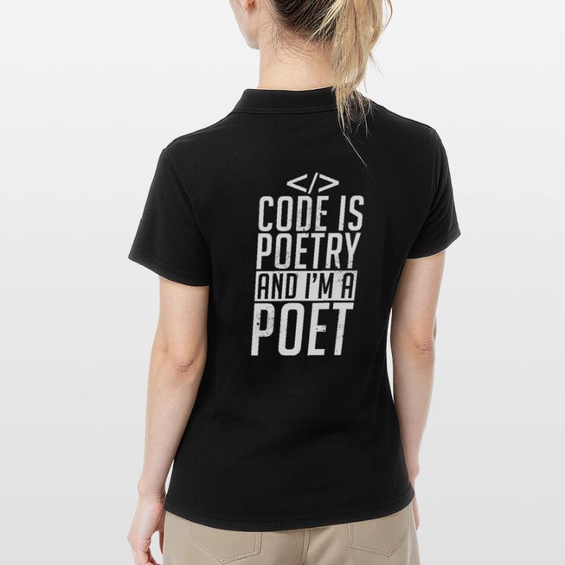 Code Codeur Programmeur Développeur Codeur Polo Femme