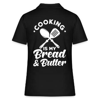 Chefkoch Koch Kulinarisches Kochen - Frauen Polo Shirt - Schwarz - Hinten - Ailine (174cm)