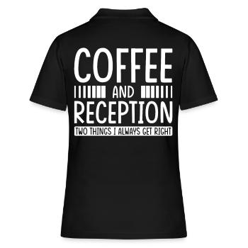 Réceptionniste Cadeau Café réceptionniste - Polo Femme - noir - Dos - Ailine (174cm)