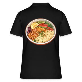 Bol de couscous Aliments sains - Polo Femme - noir - Dos - Ailine (174cm)
