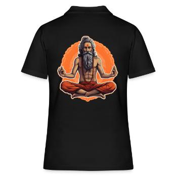 Spiritualité Yoga Guru - Polo Femme - noir - Dos - Ailine (174cm)