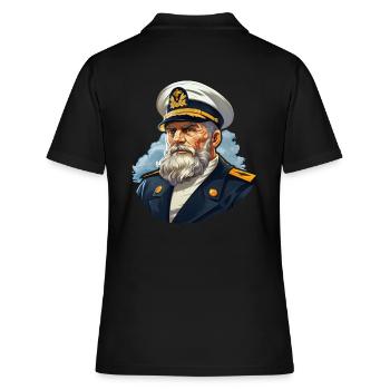 Matrose Segeln - Frauen Polo Shirt - Schwarz - Hinten - Ailine (174cm)