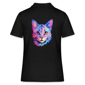 Chat esthétique - Polo Femme - noir - Dos - Ailine (174cm)
