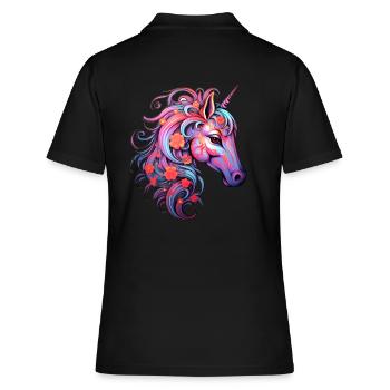 Conception esthétique de licorne - Polo Femme - noir - Dos - Ailine (174cm)