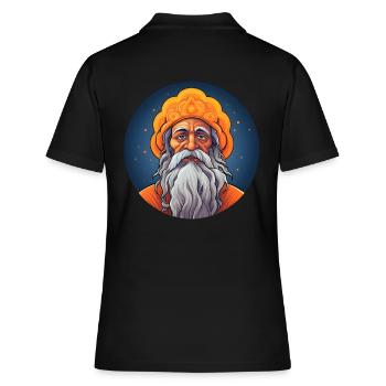 Guru Spirituelle Indische Buddhismus - Frauen Polo Shirt - Schwarz - Hinten - Ailine (174cm)