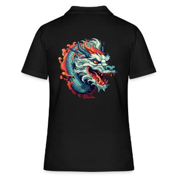 Dragon chinois - Polo Femme - noir - Dos - Ailine (174cm)