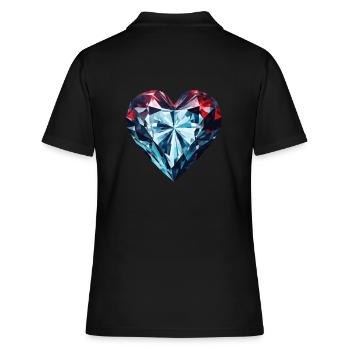 Diamond heart shape - Women's Polo Shirt - black - Back - Ailine (174cm)
