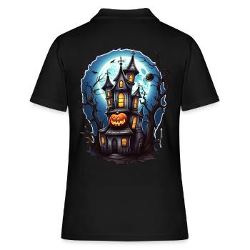 Maison hantée d’Halloween - Polo Femme - noir - Dos - Ailine (174cm)