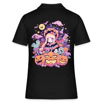 Esthétique Anime Halloween - Polo Femme - noir - Dos - Ailine (174cm)