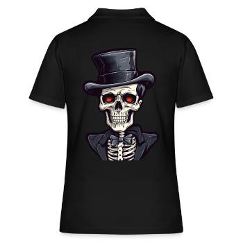 Squelette Halloween Gentleman - Polo Femme - noir - Dos - Ailine (174cm)