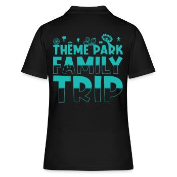 Amusement Park Folk Festival Family Outing - Women's Polo Shirt - black - Back - Ailine (174cm)