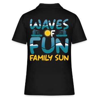 Water Park Squad - Group Family Water Park - Women's Polo Shirt - black - Back - Ailine (174cm)