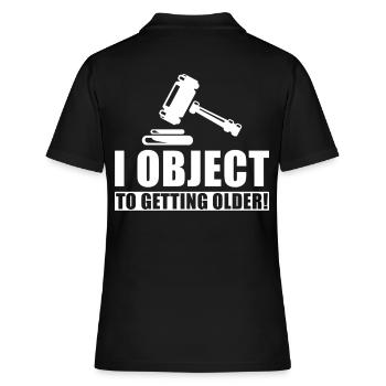 Judge Birthday Present I file an objection - Women's Polo Shirt - black - Back - Ailine (174cm)