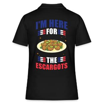 Escargots Schnecken Gericht Frankreich - Frauen Polo Shirt - Schwarz - Hinten - Ailine (174cm)