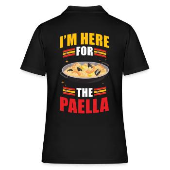 Paella Spanische Küche Spanien Souvenir - Frauen Polo Shirt - Schwarz - Hinten - Ailine (174cm)