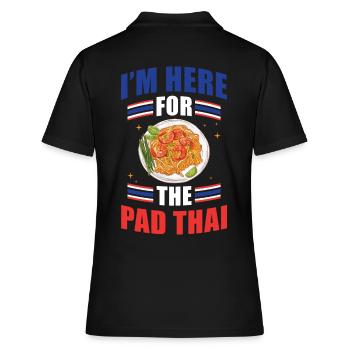 Pad Thai Thai Küche Thailand - Frauen Polo Shirt - Schwarz - Hinten - Ailine (174cm)