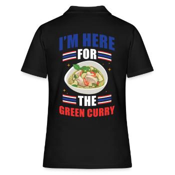 Green Curry Thai Küche Thailand - Frauen Polo Shirt - Schwarz - Hinten - Ailine (174cm)