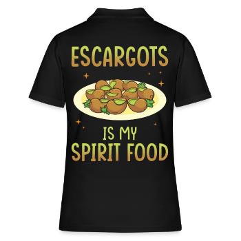 Escargots Schnecken Frankreich Gericht - Frauen Polo Shirt - Schwarz - Hinten - Ailine (174cm)