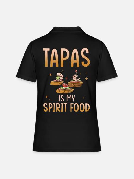 Les tapas sont mon plat préféré - Polo Femme - noir