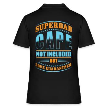 Superdad Super Dad Geschenk - Frauen Polo Shirt - Schwarz - Hinten - Ailine (174cm)