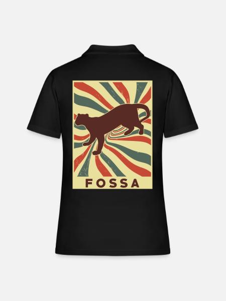 Fossa Rétro Vintage - Polo Femme - noir