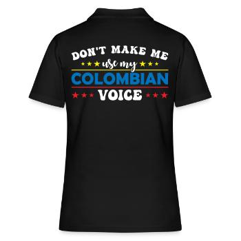 Don't force me to use my Finnish voice - Women's Polo Shirt - black - Back - Ailine (174cm)
