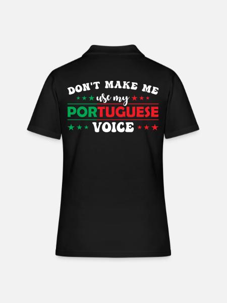 Ne me forcez pas à utiliser mon portugais - Polo Femme - noir
