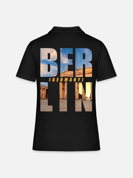 Berlin Deutschland Souvenir - Frauen Polo Shirt - Schwarz