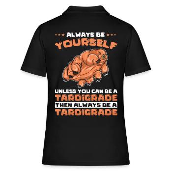 Tardigrades Funny saying - Women's Polo Shirt - black - Back - Ailine (174cm)