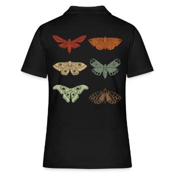 Moth Retro Vintage Moths - Polo Femme - noir - Dos - Ailine (174cm)