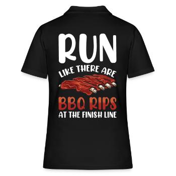 Ligne d’arrivée du marathonien de marathon Dire drôle - Polo Femme - noir - Dos - Ailine (174cm)