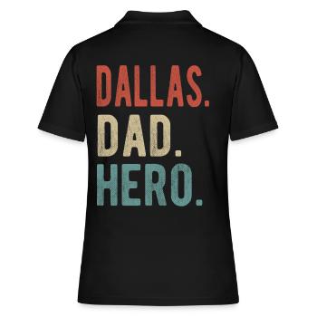 Dallas Papa Héros - Polo Femme - noir - Dos - Ailine (174cm)
