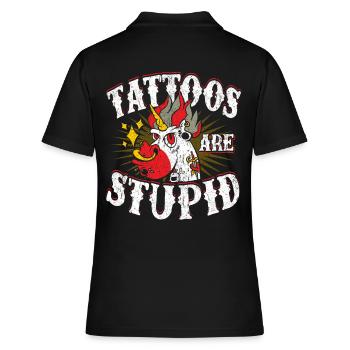 Les tatouages sont stupides - Polo Femme - noir - Dos - Ailine (174cm)