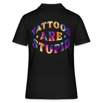 Les tatouages sont stupides - Polo Femme - noir - Dos - Ailine (174cm)