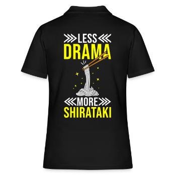 Shiritaki Nudeln - Frauen Polo Shirt - Schwarz - Hinten - Ailine (174cm)