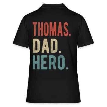 Thomas Dad Hero - Women's Polo Shirt - black - Back - Ailine (174cm)