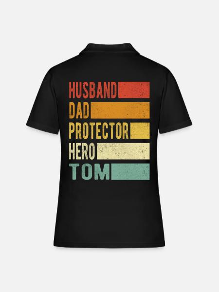 Tom Name Dad Gift - Women's Polo Shirt - black