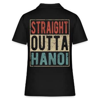 Tout droit sortie de Hanoï - Polo Femme - noir - Dos - Ailine (174cm)