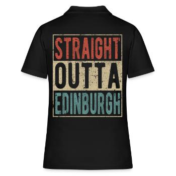 Direkt aus Edinburgh - Frauen Polo Shirt - Schwarz - Hinten - Ailine (174cm)
