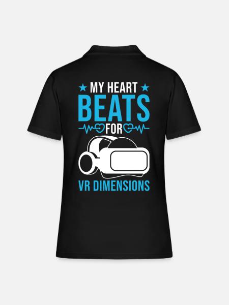 VR Gaming Réalité virtuelle VR Gamer - Polo Femme - noir